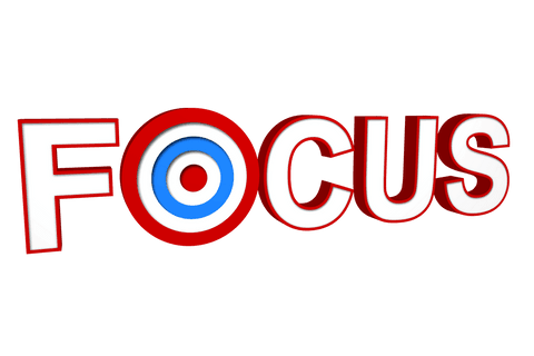 3d bold focus text with target symbol transparent background - Download Free Stock Videos Pikwizard.com
