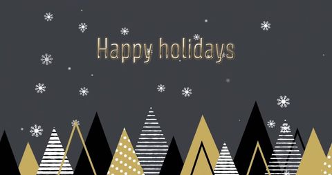 Happy holidays welcome festive winter scene design