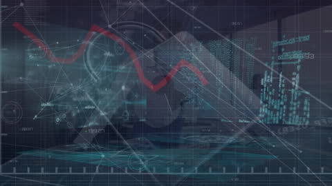 Abstract Digital Security Interface with Businessman Background