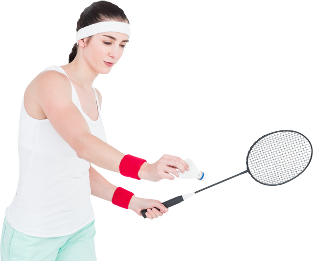 Transparent Image of Woman Playing Badminton - Download Free Stock Videos Pikwizard.com