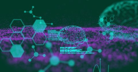 Futuristic Brain and Data Processing Interface - Download Free Stock Images Pikwizard.com