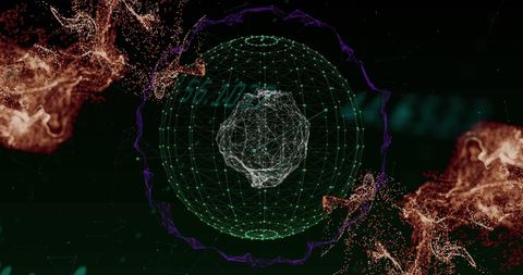 futuristic globe with abstract data visualization and holographic elements - Download Free Stock Images Pikwizard.com