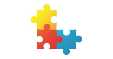 Multicolored Puzzle Pieces Forming Autism Awareness Symbol - Download Free Stock Images Pikwizard.com