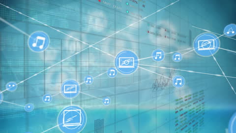 Virus Data Analysis Displayed on Futuristic Digital Screen