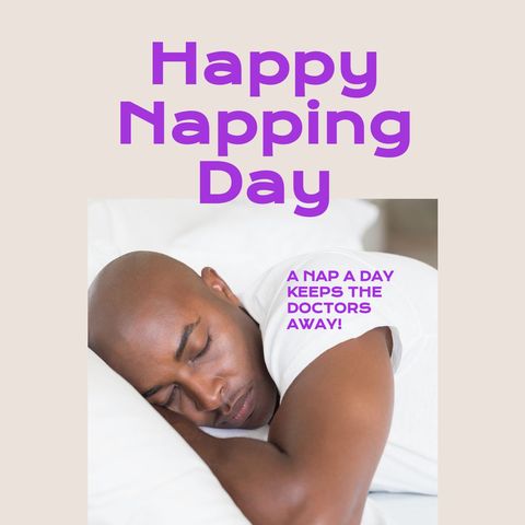 National Napping Day, Relaxation and Rest Celebration Concept - Download Free Stock Templates Pikwizard.com