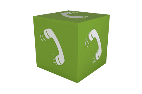 Transparent Green Cube with Phone Icons - Download Free Stock Videos Pikwizard.com