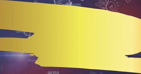 Innovative digital design with bold yellow brush stroke