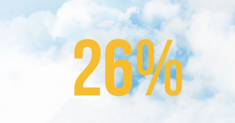 Digital Percentage Symbol on Cloudy Sky Background - Download Free Stock Images Pikwizard.com
