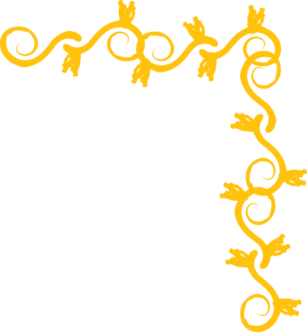yellow ornate decorative corner design on transparent background - Download Free Stock Videos Pikwizard.com