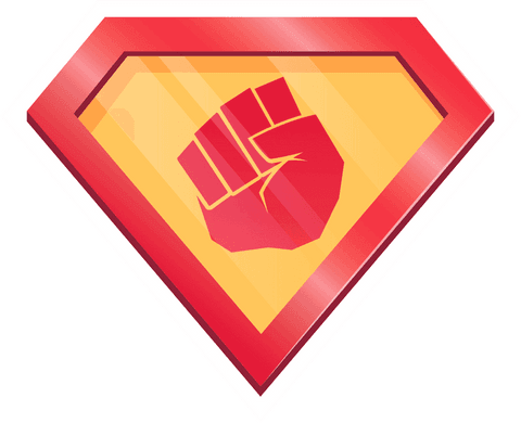 transparent shield badge with raised fist icon symbolizing power - Download Free Stock Videos Pikwizard.com