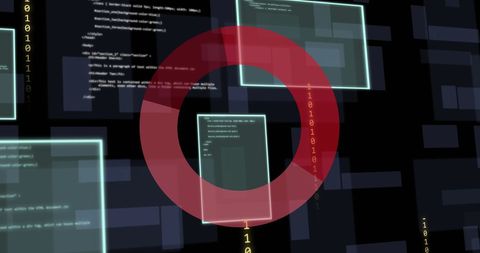 Digital Data Processing with Glowing Code and Dynamic Graphics - Download Free Stock Images Pikwizard.com