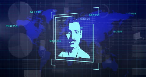 Digital User Profile with World Map and Coordinates