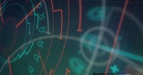 Futuristic Digital Interface with Scanning Patterns and Data Overlay - Download Free Stock Images Pikwizard.com