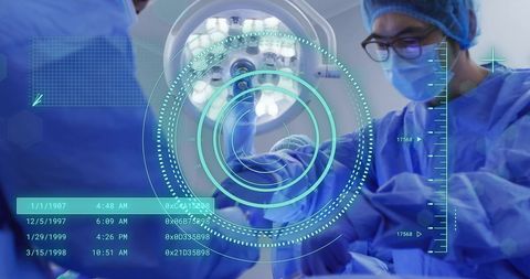 High-Tech Surgeons Using Digital Interface in Operating Room - Download Free Stock Images Pikwizard.com
