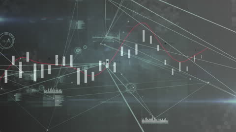 Digital Data and Statistical Growth Analysis Concept