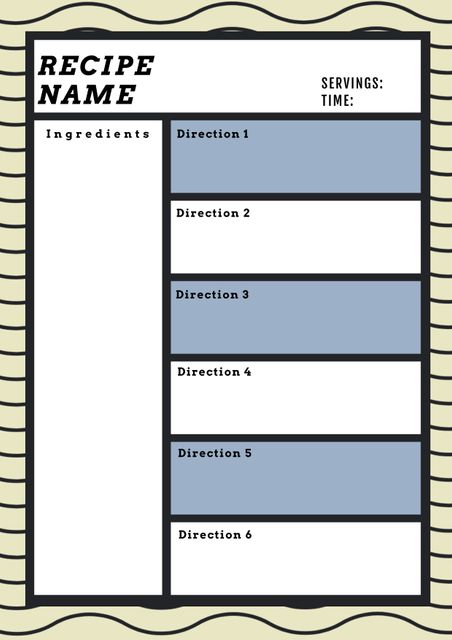 Organized Recipe Template with Clear Design for Cooks - Download Free Stock Templates Pikwizard.com