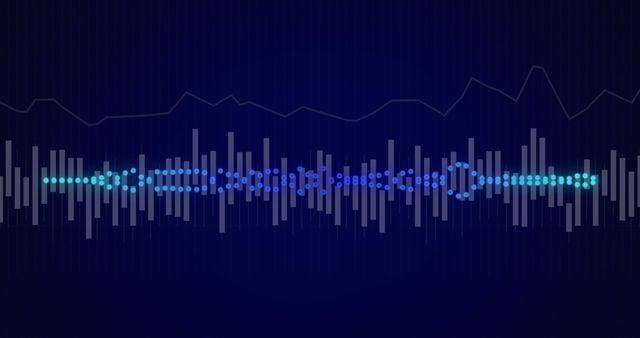 Dynamic Digital Soundwave Pattern on Dark Background - Download Free Stock Images Pikwizard.com