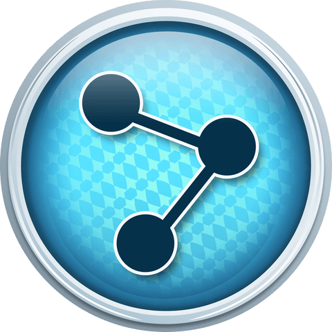 Blue Transparent Share Icon Close-Up Vector - Download Free Stock Videos Pikwizard.com