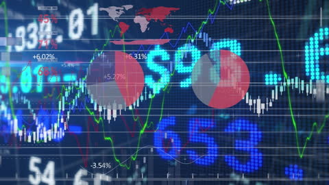 Digital Stock Market Data Animation with Global Analysis