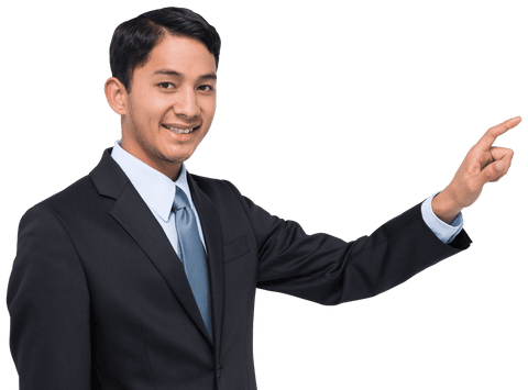 Business Professional Gesturing Toward Transparent Virtual Interface - Download Free Stock Videos Pikwizard.com