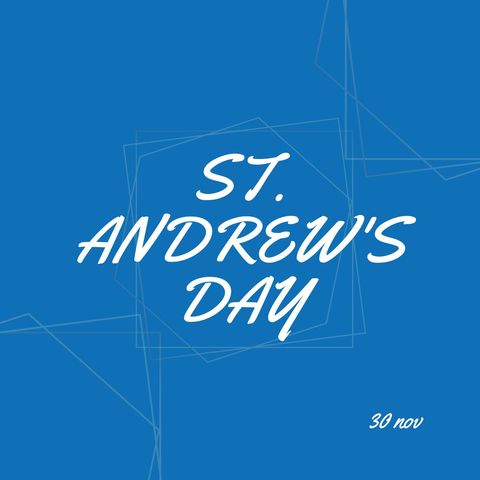 st. andrew's day text design on blue background for celebration - Download Free Stock Templates Pikwizard.com