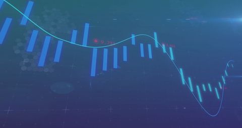 Futuristic Financial Chart Data Analysis with Blue Bar Graph - Download Free Stock Images Pikwizard.com