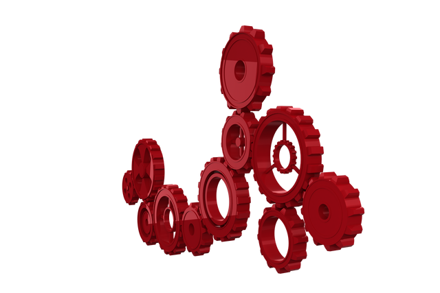 Red Cogs on Transparent Background, Engineering and Mechanism Illustration - Download Free Stock Videos Pikwizard.com