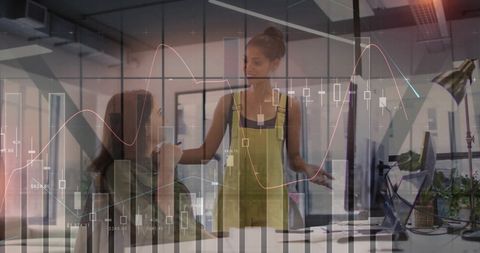 Diverse Team Analyzing Financial Data with Graphs and Charts Overlay - Download Free Stock Images Pikwizard.com