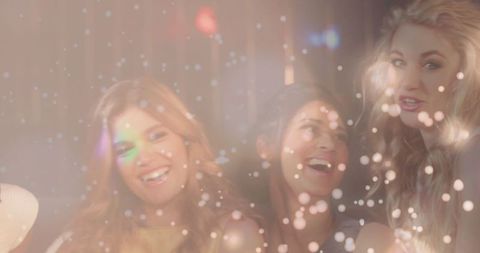 Joyful Celebration with Happy Diverse Group at Party