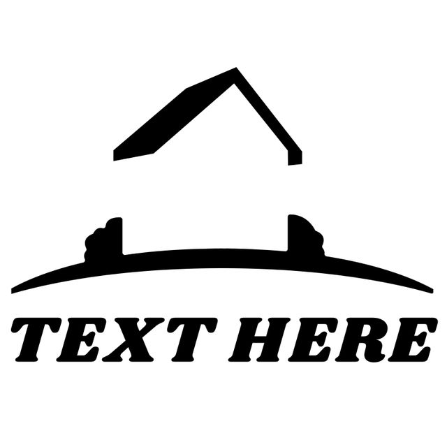 House Silhouette for Real Estate Branding Placeholder - Download Free Stock Templates Pikwizard.com