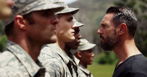 Diverse Military Personnel in Outdoor Formation - Download Free Stock Images Pikwizard.com