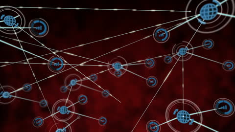 Animated Network of Global Digital Connections