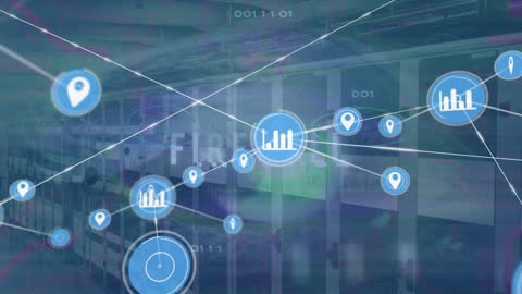 Connected Data Network in High-Tech Server Room Environment