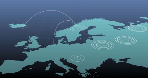 Global Connectivity on Digital World Map - Download Free Stock Images Pikwizard.com