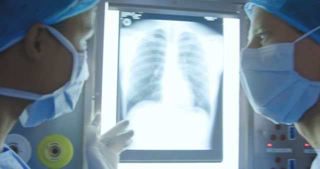 Surgeons Reviewing Chest X-ray in Hospital Laboratory - Download Free Stock Images Pikwizard.com