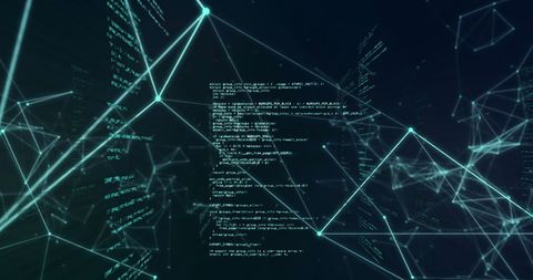 Abstract Digital Network with Data Processing Interface - Download Free Stock Images Pikwizard.com
