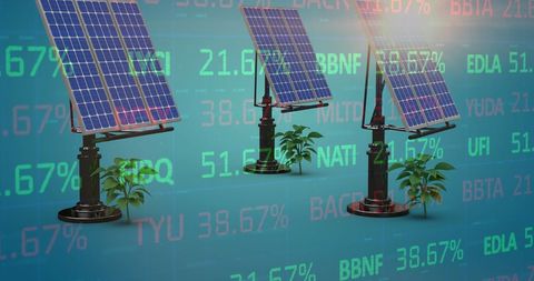 Innovative Integration of Financial Data and Solar Energy Panels with Eco Elements