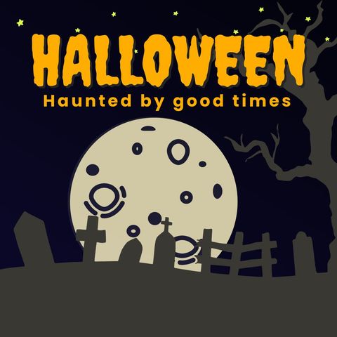 Eerie Halloween Night with Spooky Cemetery Scene - Download Free Stock Templates Pikwizard.com