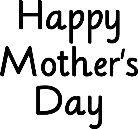 Transparent mother's day message word art