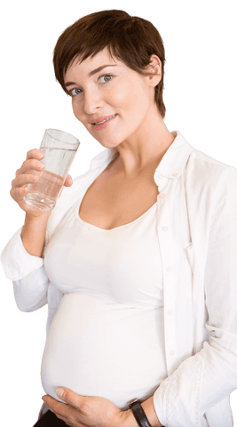 transparent portrait of pregnant woman drinking water - Download Free Stock Videos Pikwizard.com