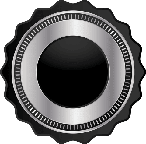 Black Shape with Silver Circle on Transparent Background Vector - Download Free Stock Videos Pikwizard.com