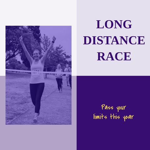 inspirational long distance race event advertisement - Download Free Stock Templates Pikwizard.com