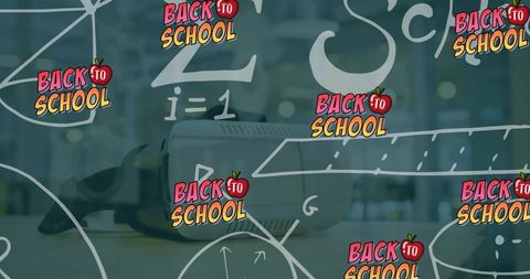Back to School VR Headset with Math Formulas Digital Learning