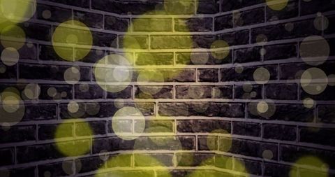 Urban brick wall corner with translucent light overlays