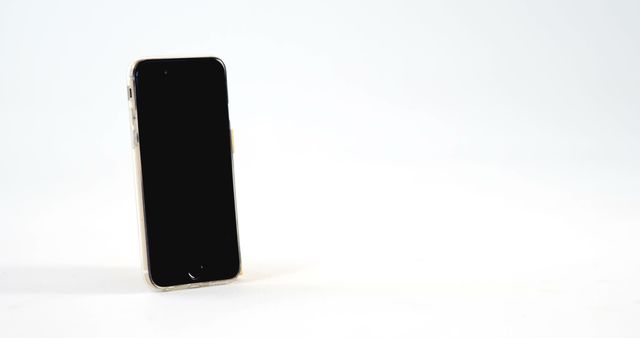 Minimalist Smartphone with Off Screen on White Background - Download Free Stock Images Pikwizard.com