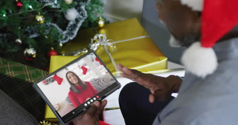 Virtual Christmas Celebration Call on Tablet
