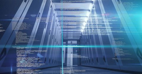 Digital Data Processing Technology Over Computer Servers - Download Free Stock Images Pikwizard.com