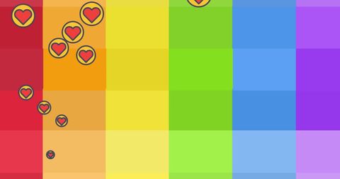 Hearts on Rainbow Background Symbolizing Love and Inclusivity - Download Free Stock Images Pikwizard.com