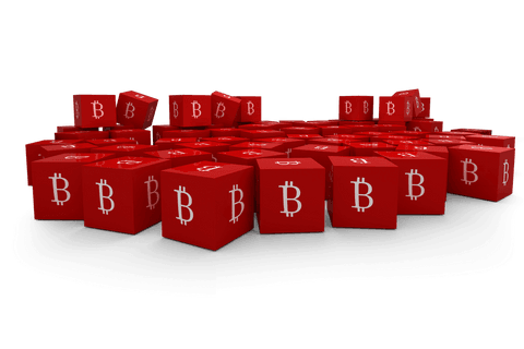 transparent red bitcoin cubes symbolizing cryptocurrency - Download Free Stock Videos Pikwizard.com