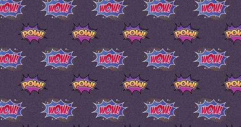 Colorful Comic Book Style Graphic Elements on Dark Background - Download Free Stock Images Pikwizard.com
